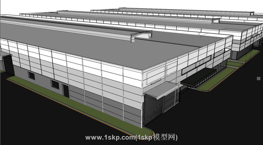 厂区厂房SU模型 3