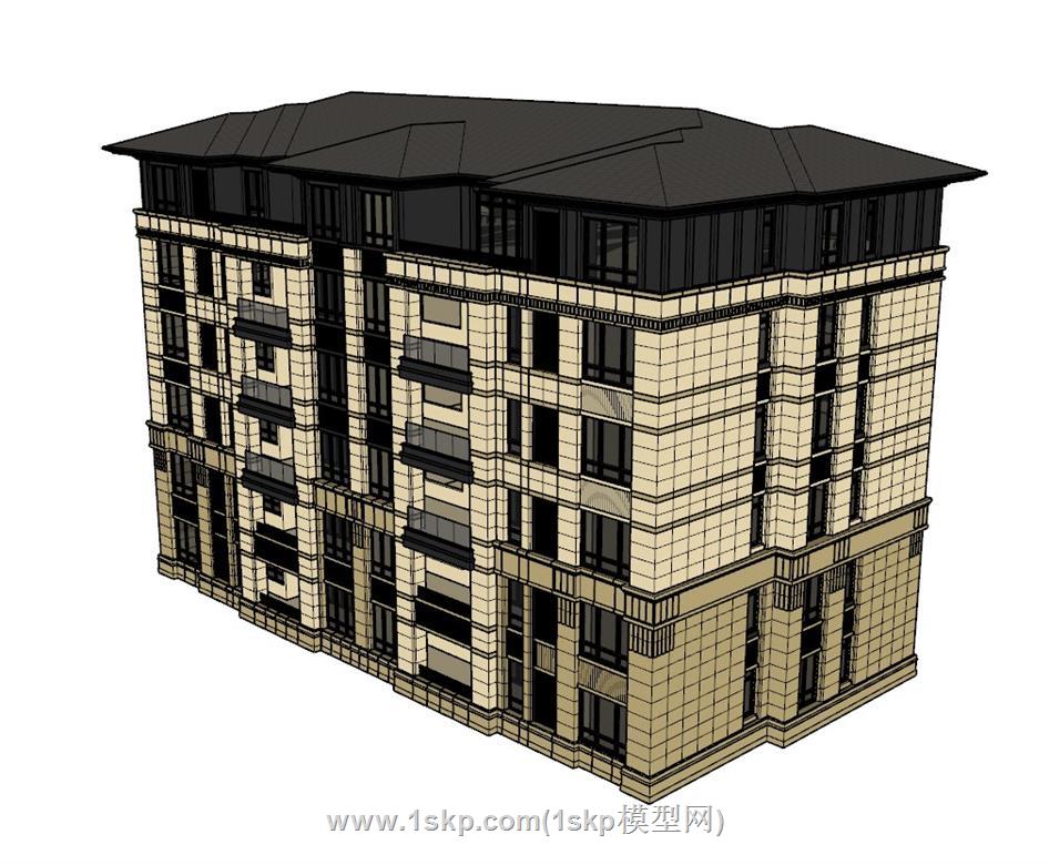 新古典住宅建筑SU模型 2