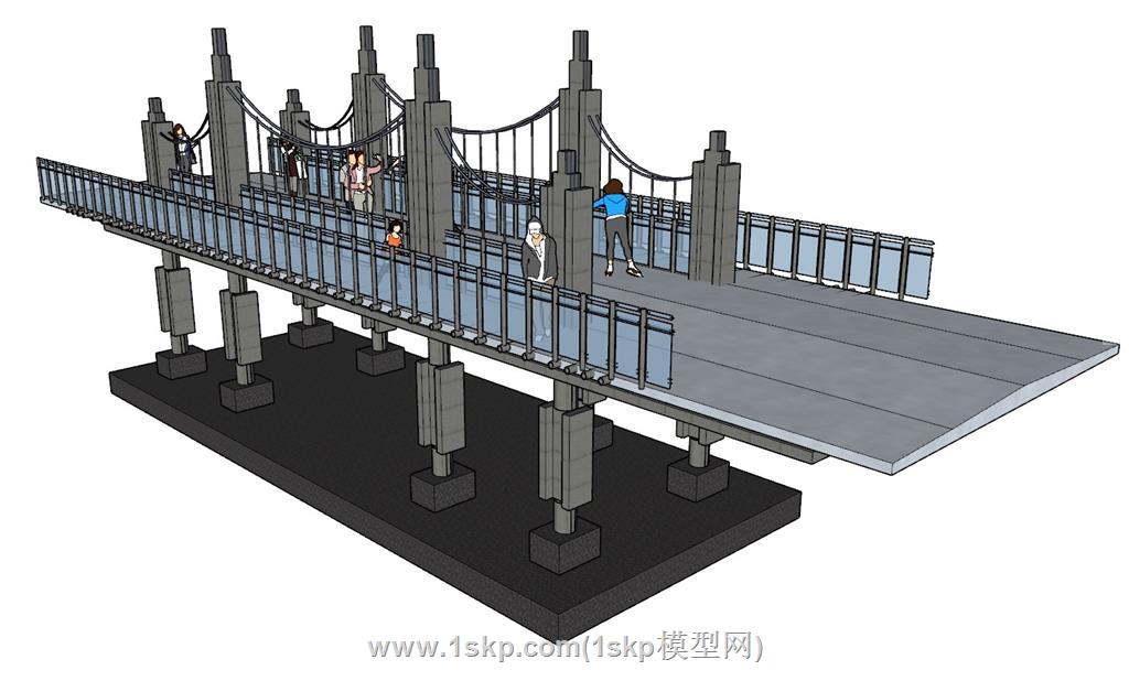 小桥桥梁SU模型 1