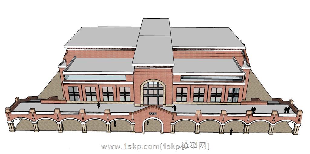 体育馆建筑SU模型 1