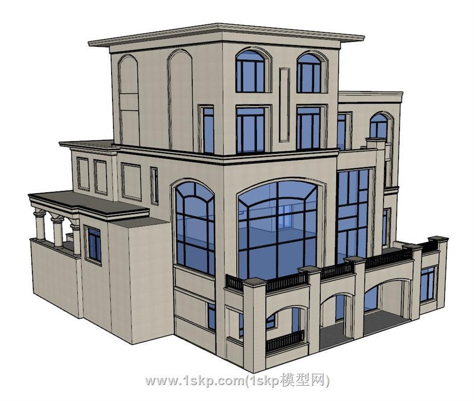 住宅别墅建筑SU模型 2