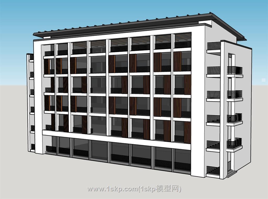 学生宿舍建筑SU模型 1