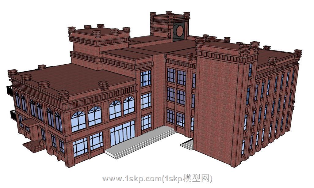 学校教育建筑SU模型 1