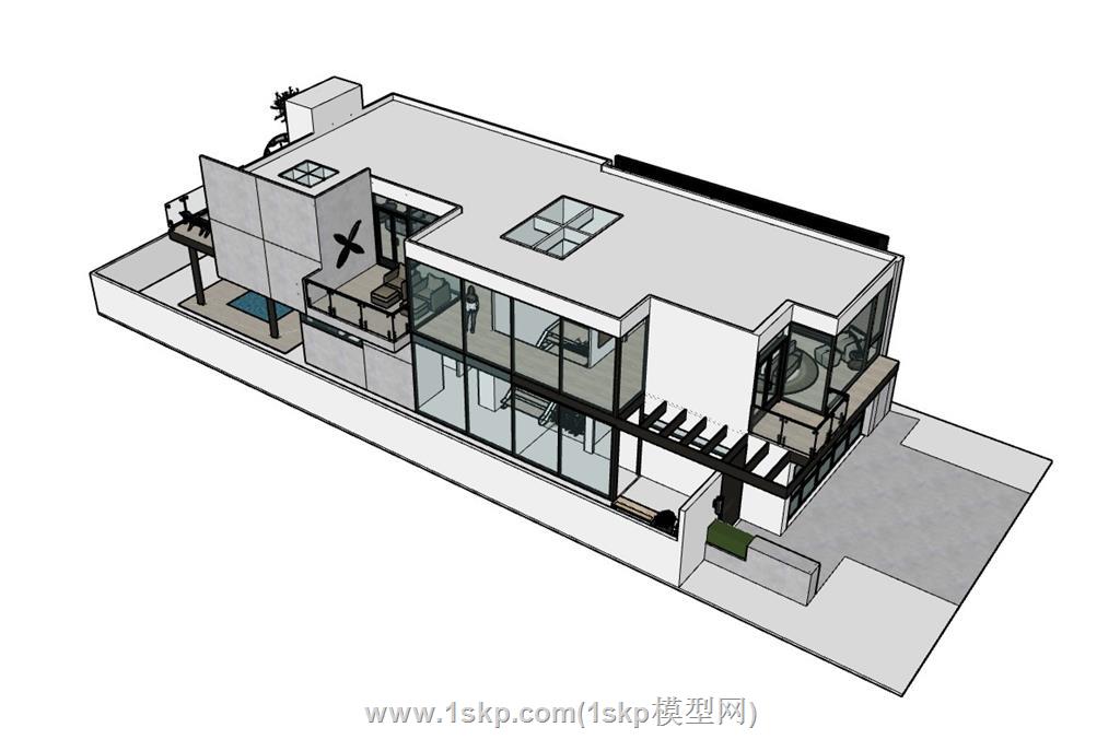 独栋住宅别墅SU模型 3