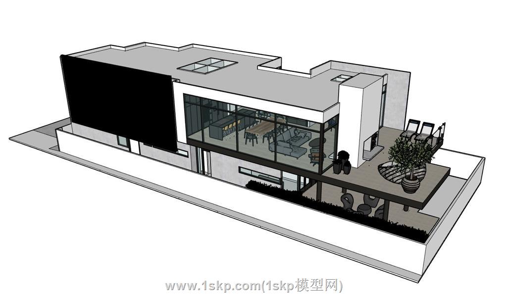 独栋住宅别墅SU模型 2