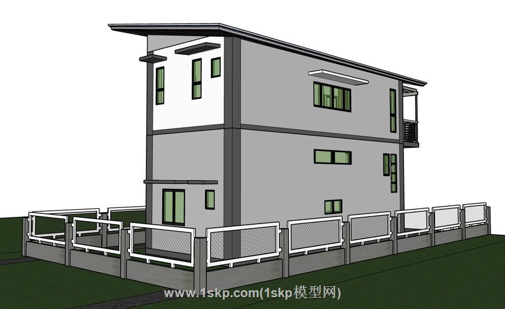 独栋别墅自建房SU模型 3