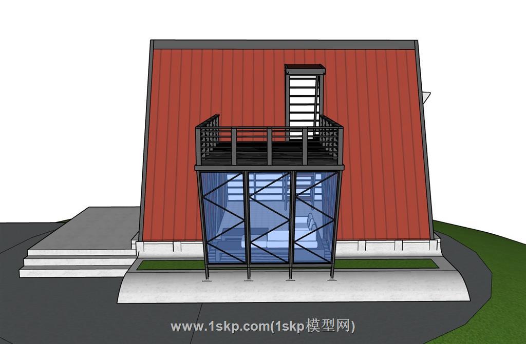 休闲三角屋SU模型 3