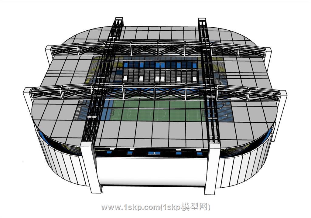 体育场体育馆足球场SU模型 1