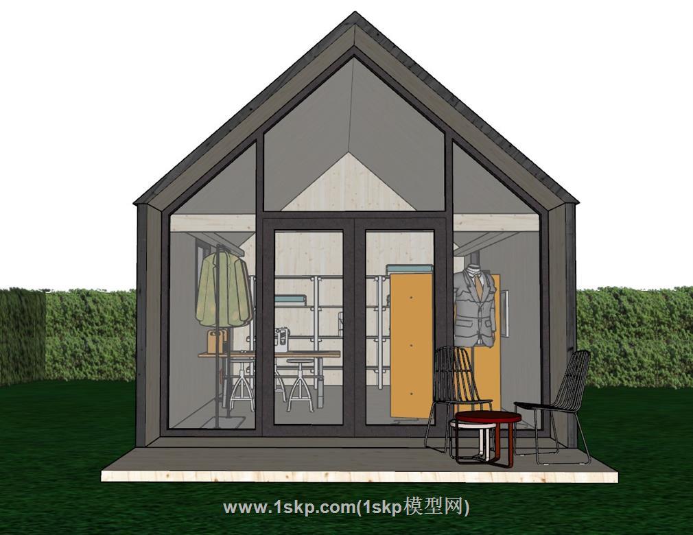 缝纫车裁缝工作室SU模型 2