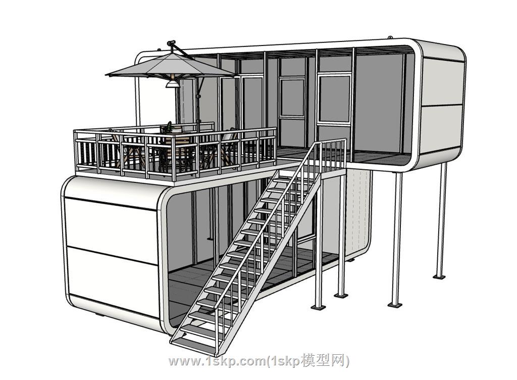 移动房SU模型 2