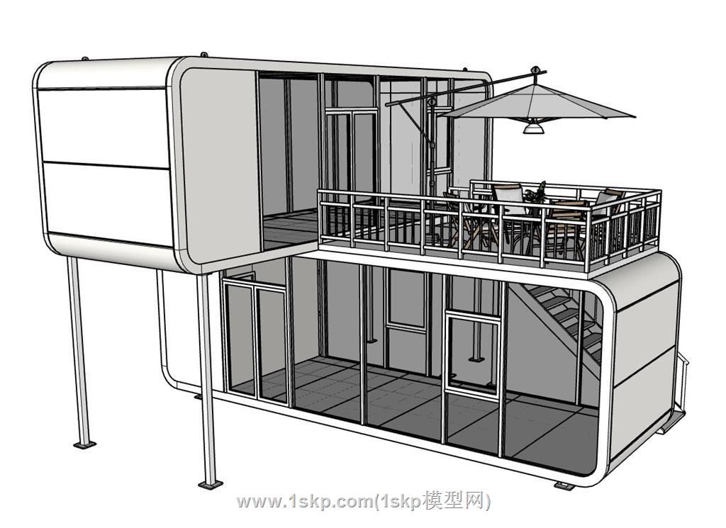 移动房SU模型 1