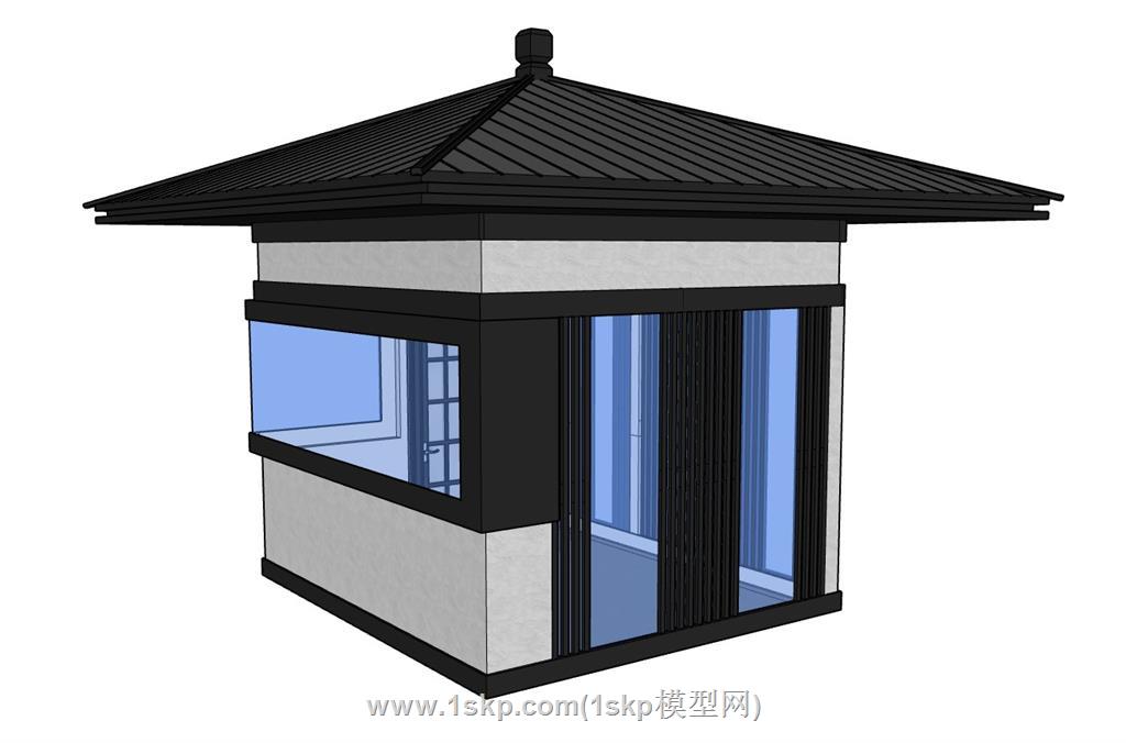 岗亭门卫保安亭SU模型