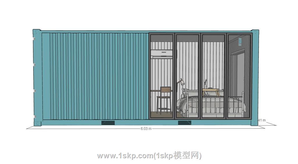 集装箱住宅SU模型 2