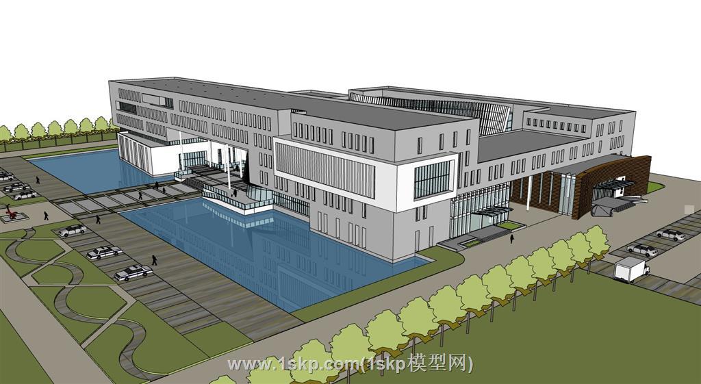 老年大学活动中心SU模型 1