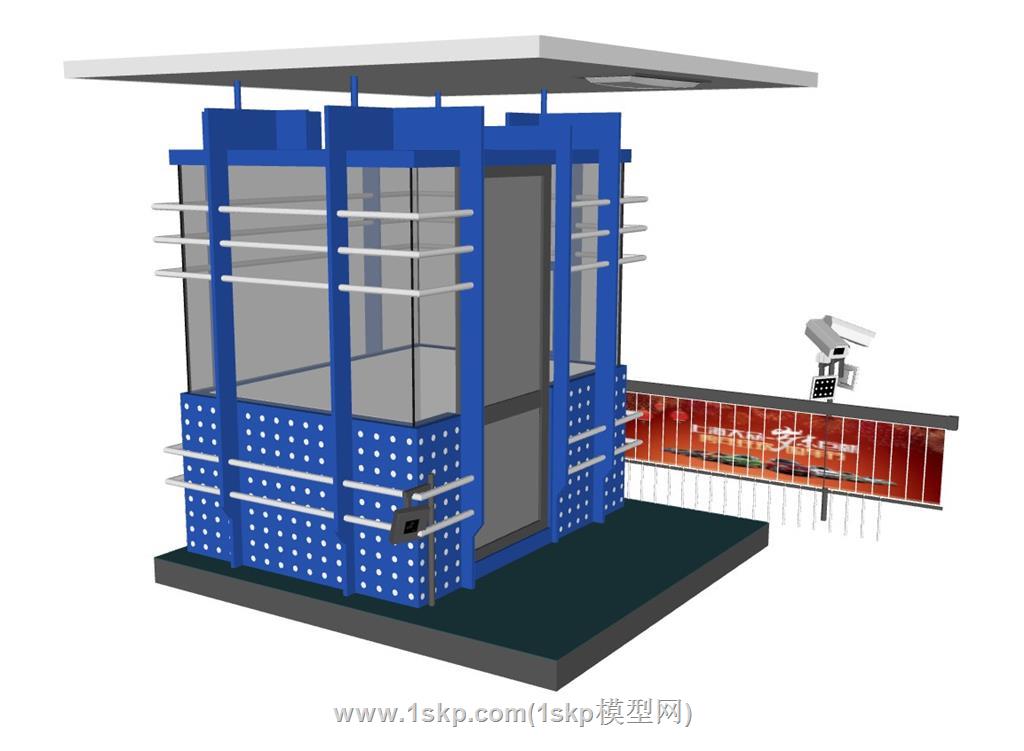 门卫岗亭车牌识别SU模型 3