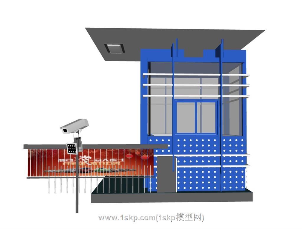 门卫岗亭车牌识别SU模型 1