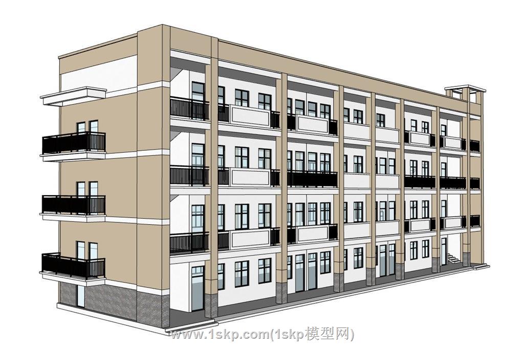 校园教学楼学校SU模型 3