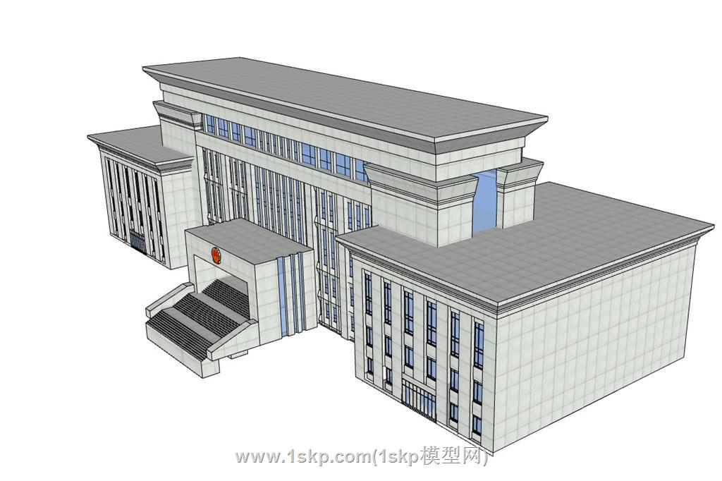 办公楼行政政府SU模型 2