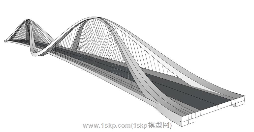 桥梁桥SU模型 2