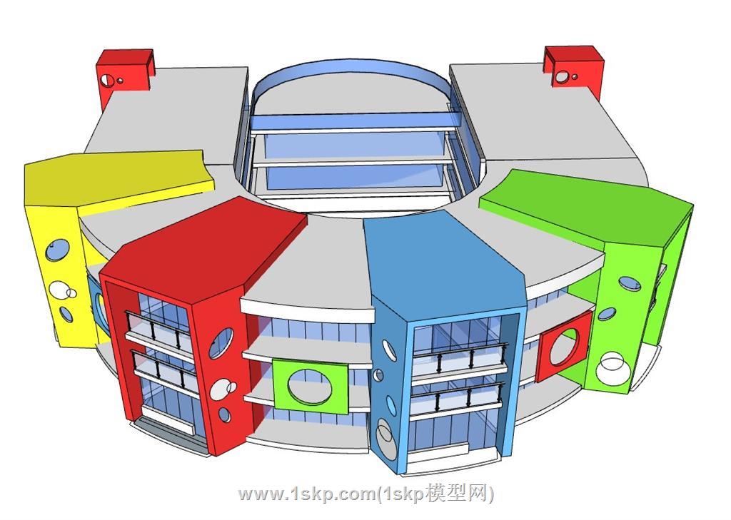 幼儿园建筑SU模型 2