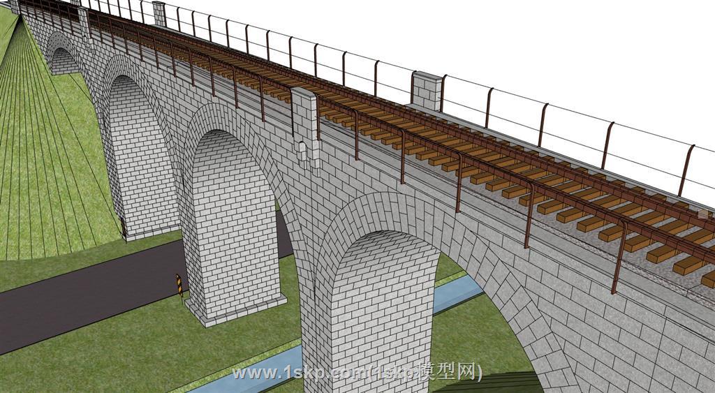 铁路桥梁SU模型 1