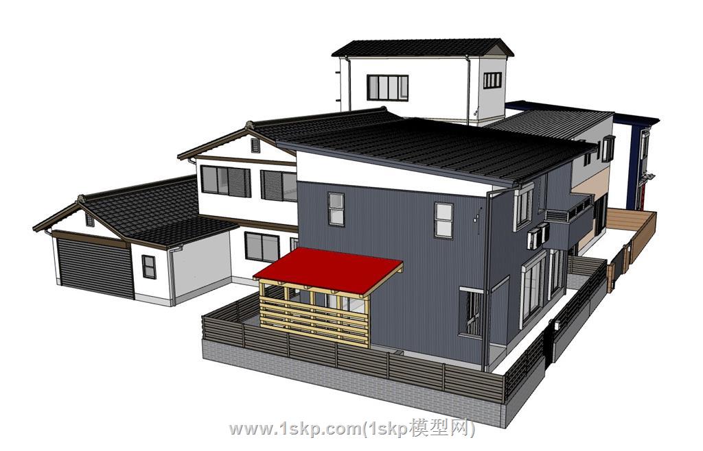 日式房屋建筑SU模型 3