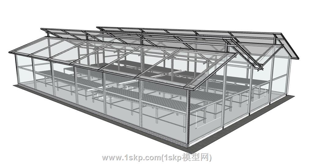 植物阳光房SU模型 2