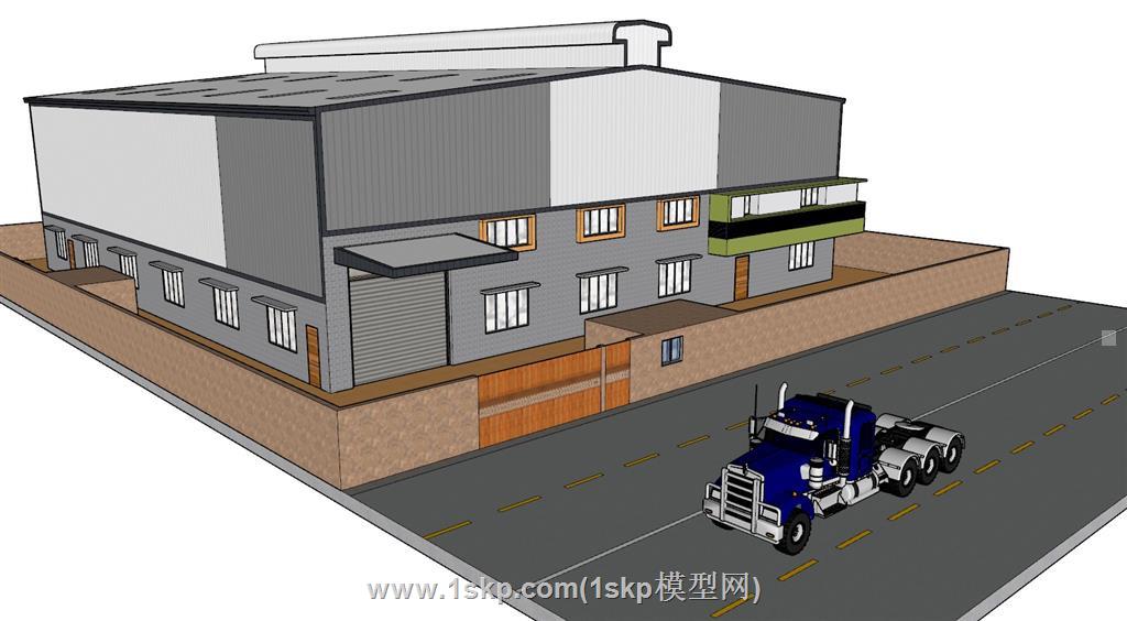 仓库厂房SU模型 2