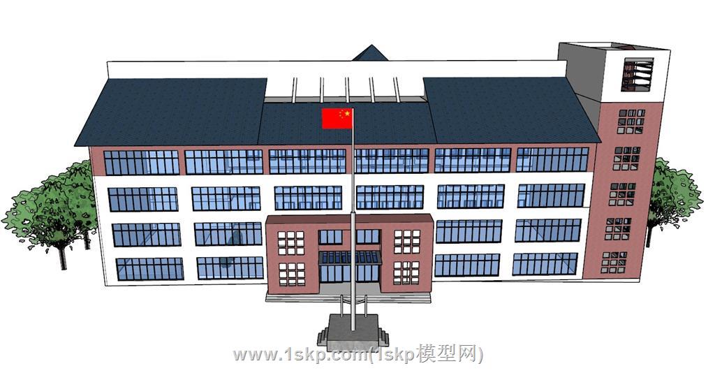 学校教育建筑SU模型 2