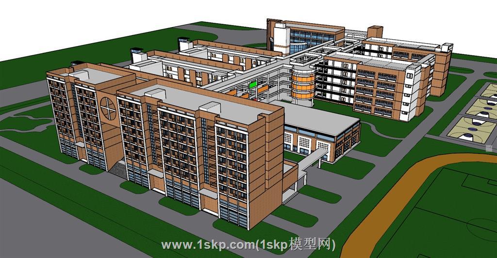 学校建筑SU模型 2