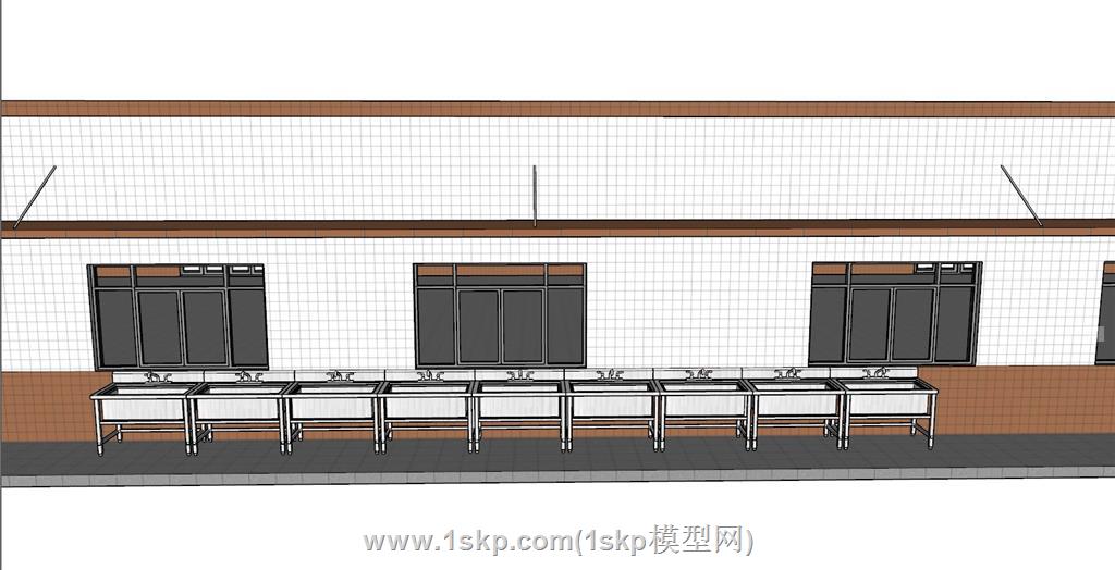 食堂建筑SU模型 2