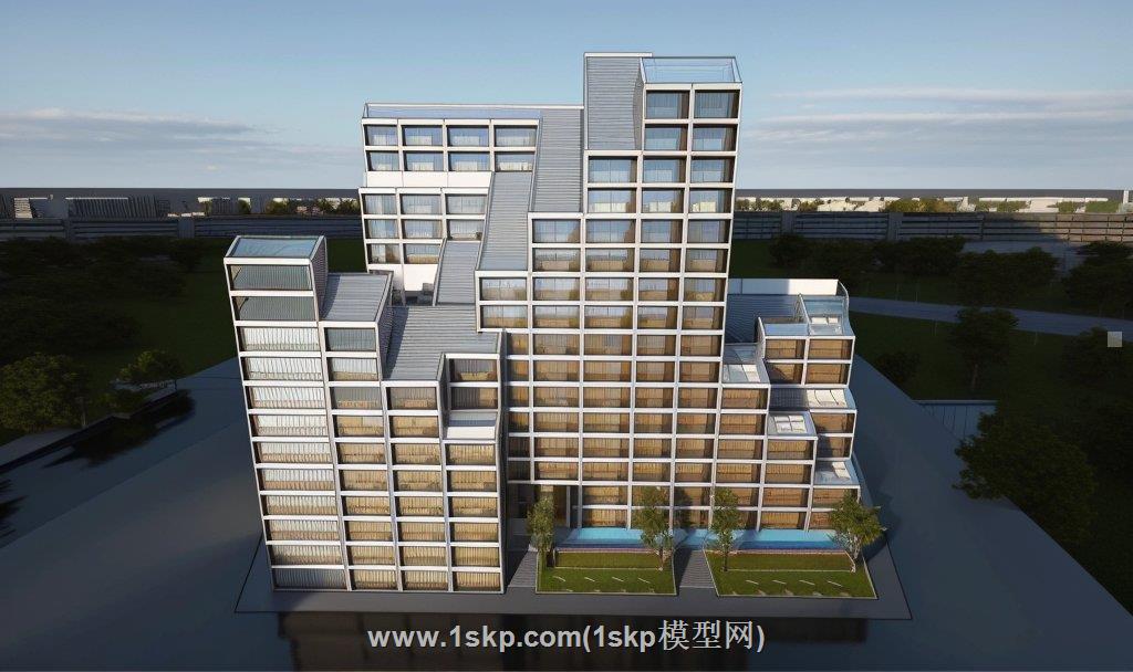 楼房建筑SU模型 1