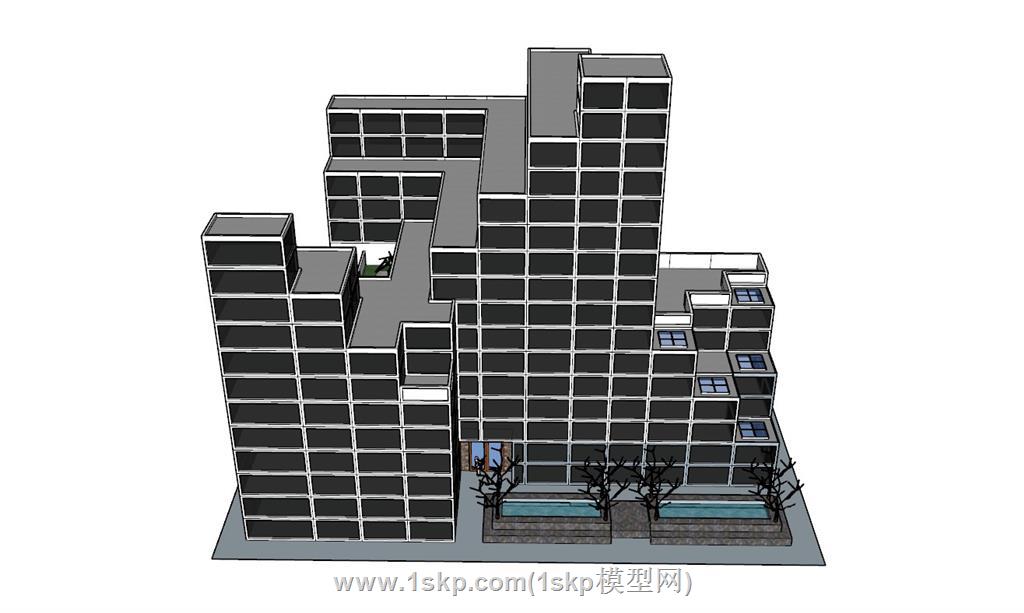 楼房建筑SU模型 2