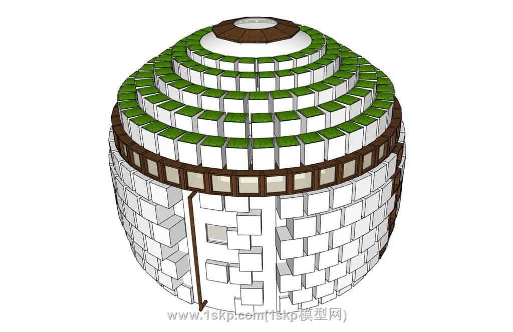 异形建筑SU模型 1