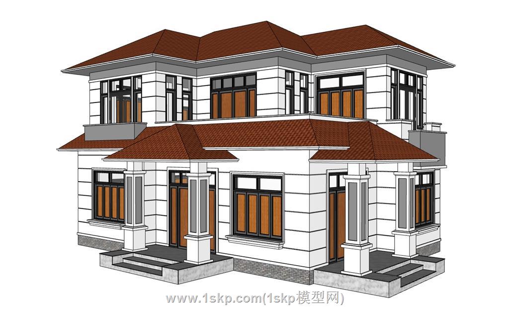 独栋别墅SU模型 2