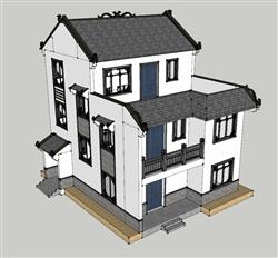 中式山西晋派民居 免费sketchup模型下载