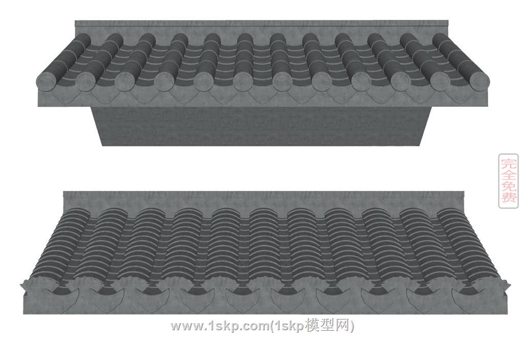 中式滴水瓦屋檐 1