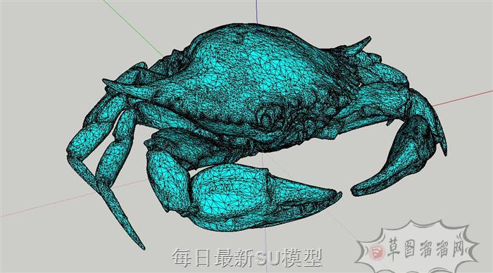 螃蟹动物SU模型 1