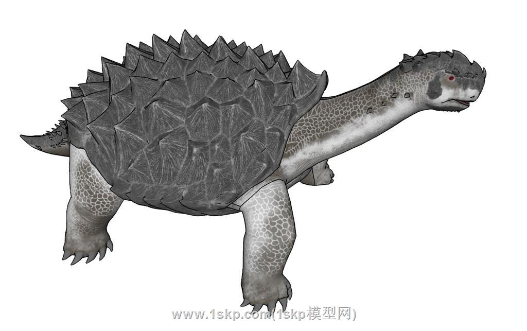 盾龟龙恐龙SU模型 2