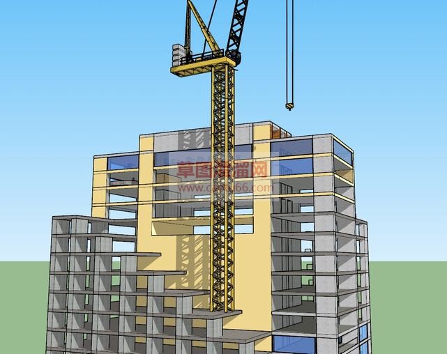 建筑施工工地SU模型 1