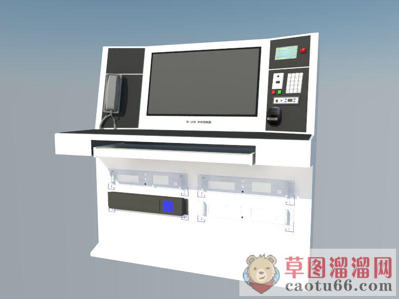 中控电脑指挥电脑SU模型 1