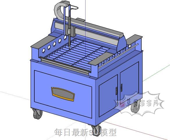 切割机机械SU模型 1