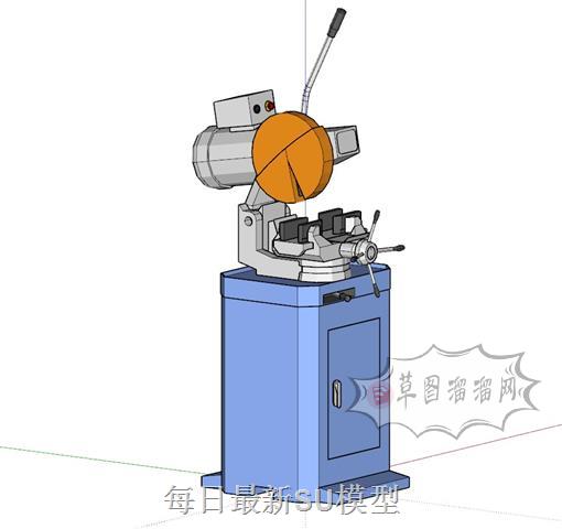 切割机机械SU模型 1