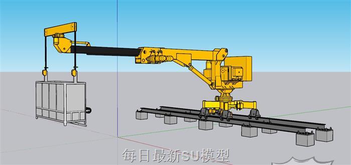 轨道吊塔起重机SU模型 1