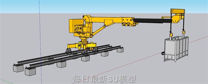 轨道吊塔起重机SU模型 2