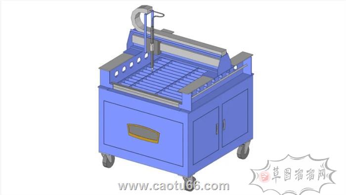 切割台机械SU模型 1