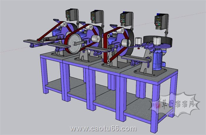 砂带磨床机械SU模型 1