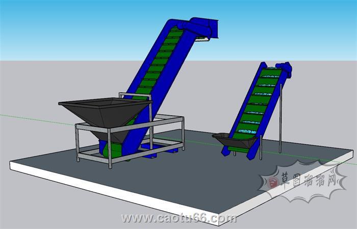 皮带输送机机械SU模型 1