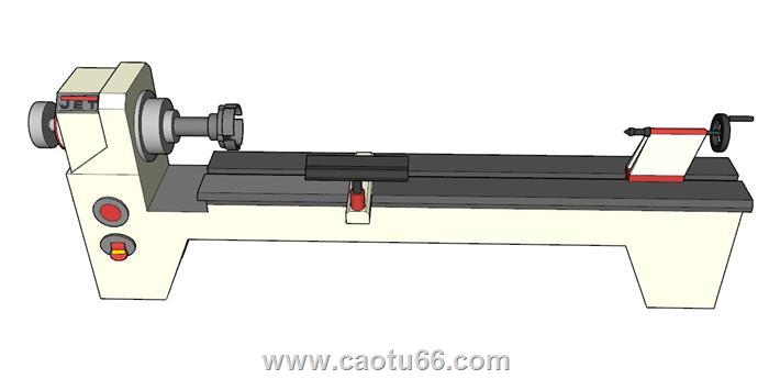 机械版车床SU模型 1