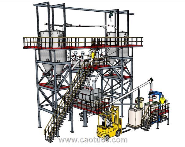 工业水塔机械SU模型 1